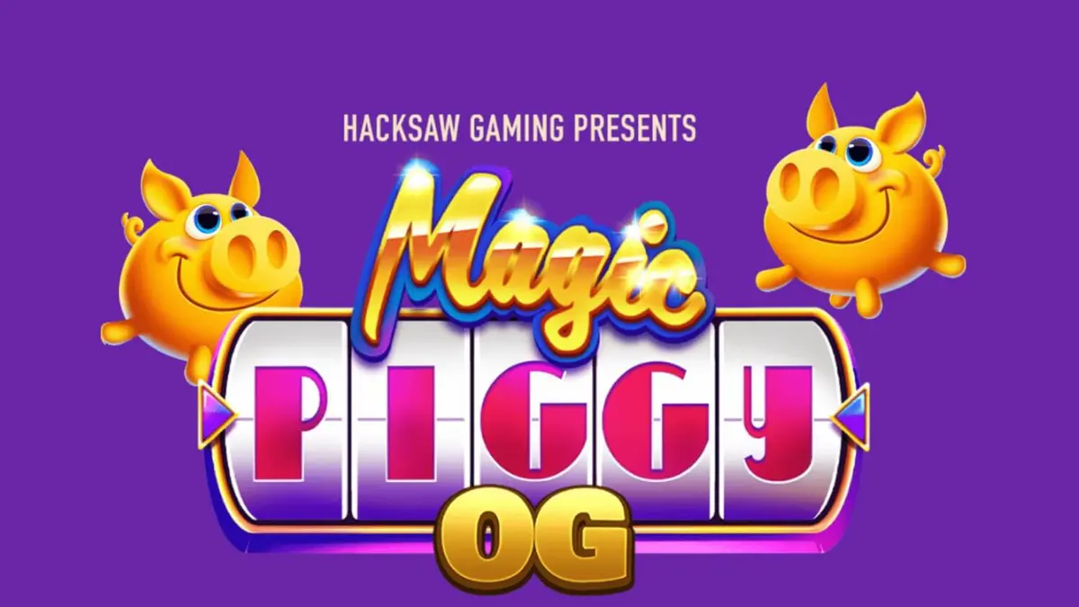 Tampilan visual slot Magic Piggy OG dengan tema game-show yang ceria